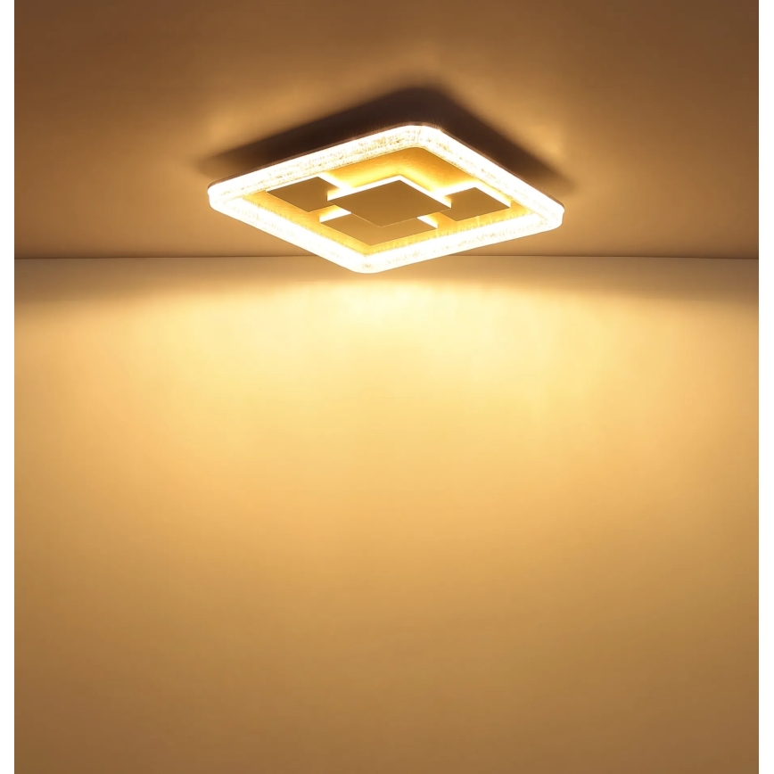 Globo - LED stropné svietidlo LED/40W/230V 3000K 48,8x48,8 cm zlaté