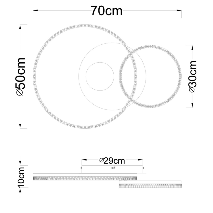 Globo - LED stropné svietidlo LED/30W/230V 3000K 70x50 cm béžové
