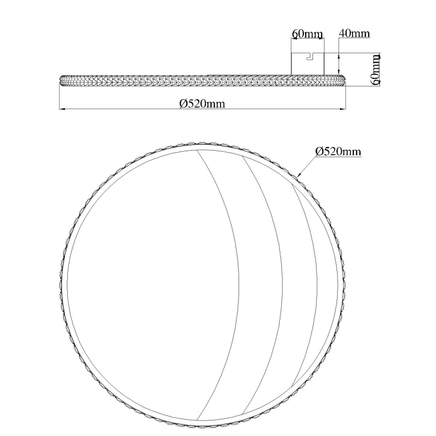 Globo - LED stropné svietidlo LED/40W/230V 3000/4000/6000K pr. 52 cm zlaté