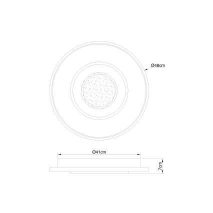 Globo - LED Stmievateľné stropné svietidlo LED/36W/230V 2700-6000K + diaľkové ovládanie