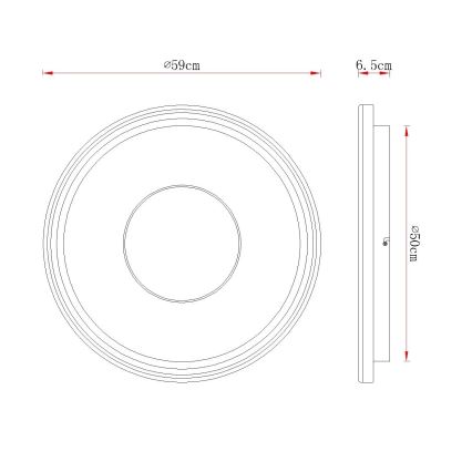 Globo - stmievateľné LED stropné svietidlo LED/60W/230V 2700-6000K priemer 59 cm béžové + diaľkové ovládanie
