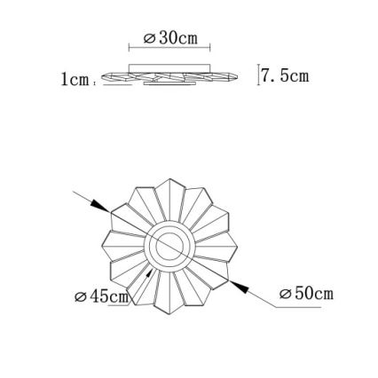 Globo - LED stmievateľné stropné svietidlo LED/58W/230V 2700-6000K pr. 50 cm biela + diaľkové ovládanie