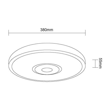 Globo - LED stropné svietidlo LED/24W/230V 3000/4000/6000K priemer 38 cm biela/matný chróm