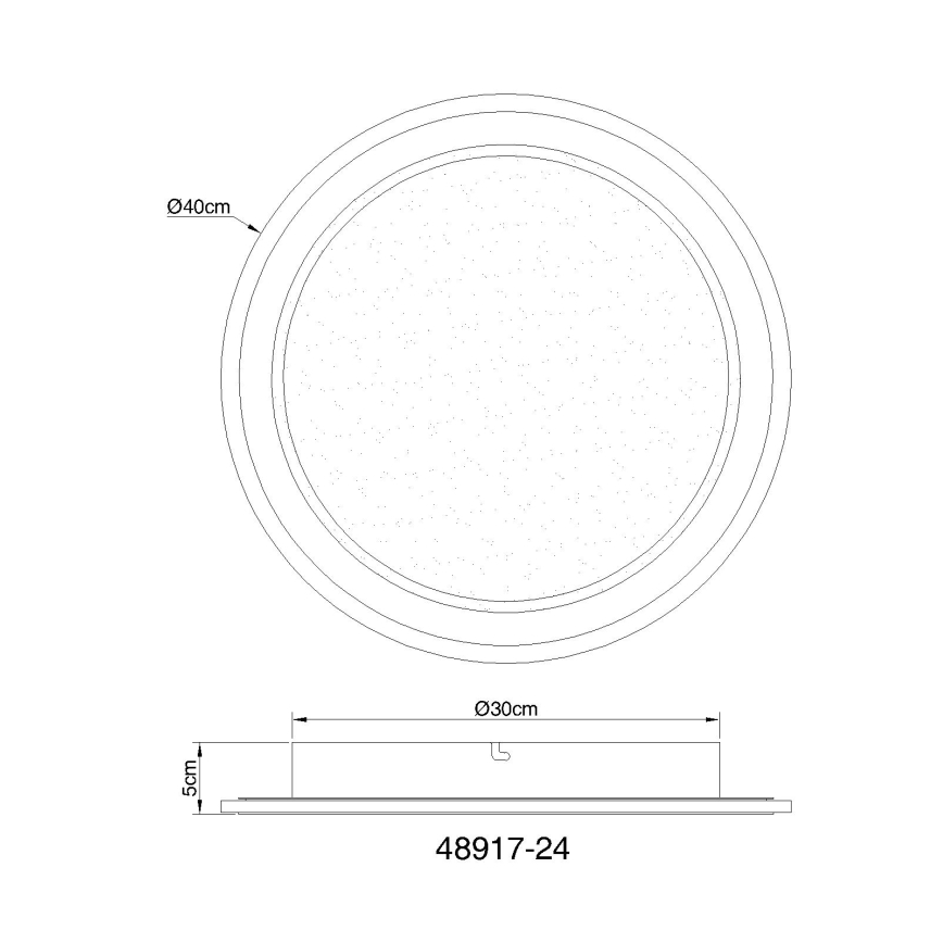 Globo - LED Stmievateľné stropné svietidlo LED/24W/230V 2700-6000K + diaľkové ovládanie
