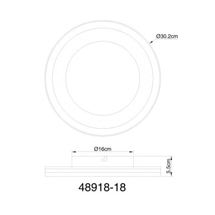 Globo - LED Stropné svietidlo LED/18W/230V pr. 30,2 cm