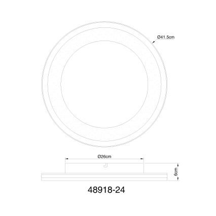 Globo - LED Stmievateľné stropné svietidlo LED/24W/230V 2700-6000K + diaľkové ovládanie