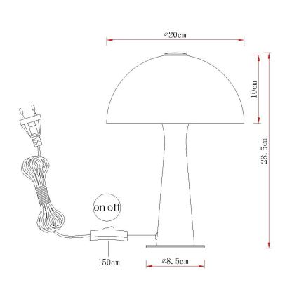Globo - Stolná lampa 1xE14/25W/230V béžová