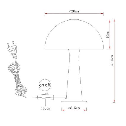 Globo - Stolná lampa 1xE14/25W/230V krémová