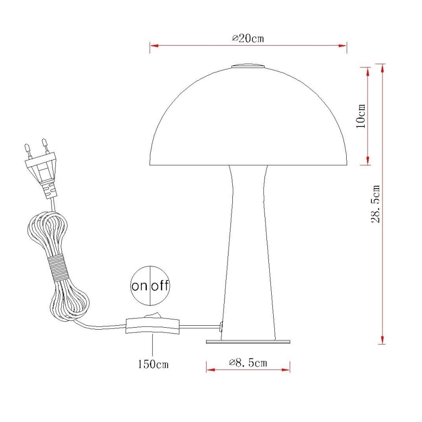 Globo - Stolná lampa 1xE14/25W/230V krémová
