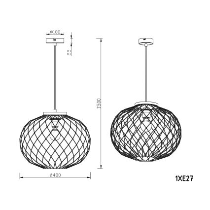 Globo - Luster na lanku 1xE27/60W/230V