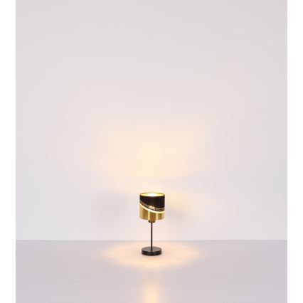 Globo - Stolná lampa 1xE27/40W/230V pr. 16 cm čierna/zlatá