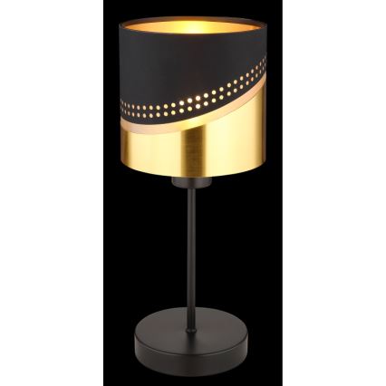 Globo - Stolná lampa 1xE27/40W/230V pr. 16 cm čierna/zlatá