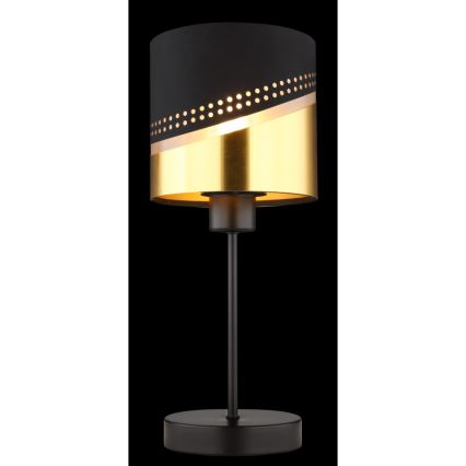 Globo - Stolná lampa 1xE27/40W/230V pr. 16 cm čierna/zlatá