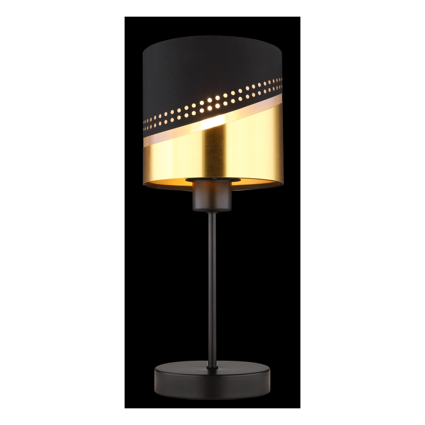 Globo - Stolná lampa 1xE27/40W/230V pr. 16 cm čierna/zlatá