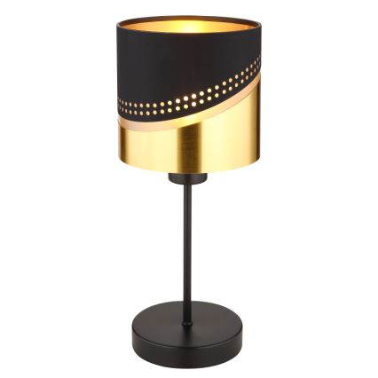 Globo - Stolná lampa 1xE27/40W/230V pr. 16 cm čierna/zlatá