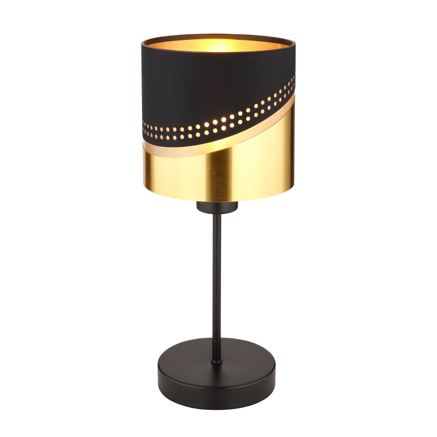 Globo - Stolná lampa 1xE27/40W/230V pr. 16 cm čierna/zlatá