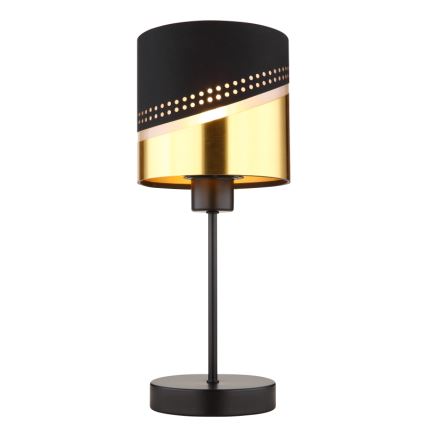 Globo - Stolná lampa 1xE27/40W/230V pr. 16 cm čierna/zlatá