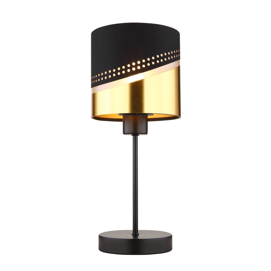 Globo - Stolná lampa 1xE27/40W/230V pr. 16 cm čierna/zlatá