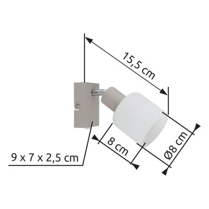 Globo - Nástenné bodové svietidlo 1xE14/25W/230V