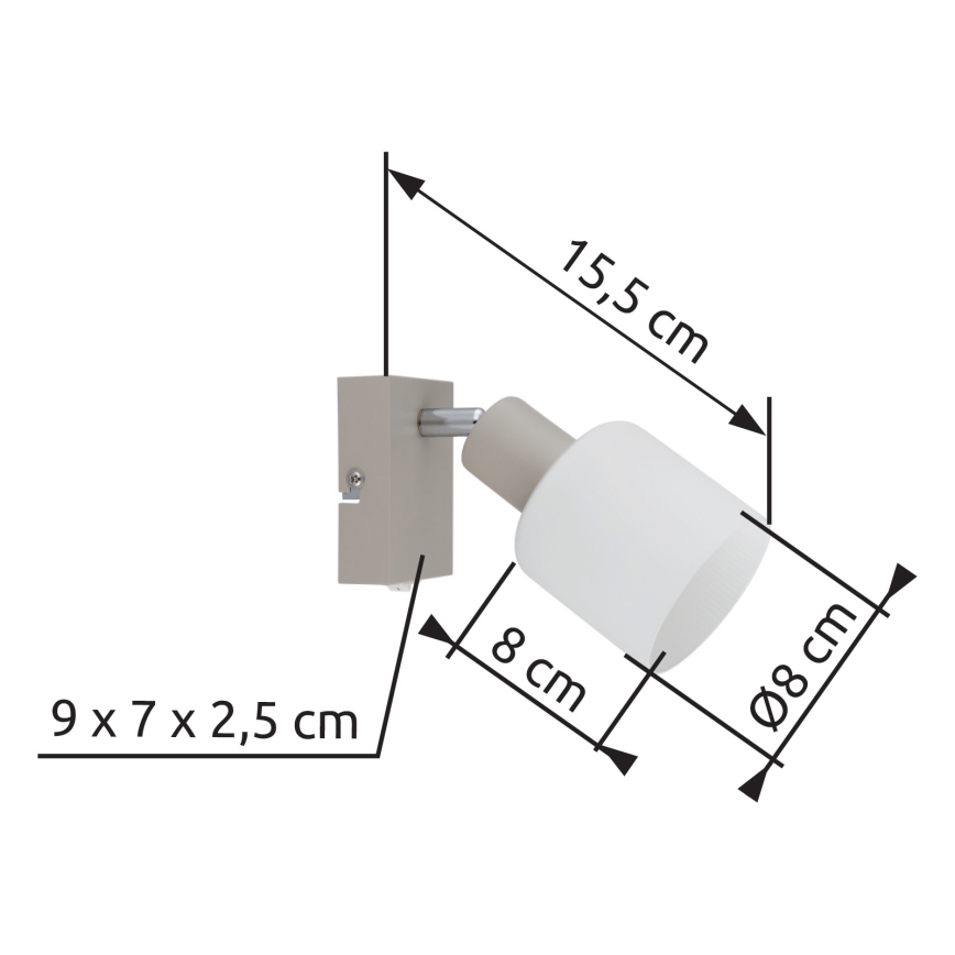 Globo - Nástenné bodové svietidlo 1xE14/25W/230V
