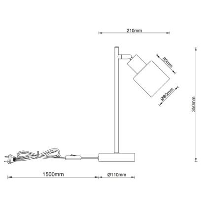 Globo - Stolná lampa 1xE14/25W/230V