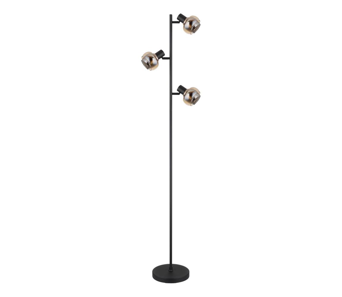 Globo 54309SB - Stojacia lampa TOKKI 3xE14/40W/230V čierna 54309SB
