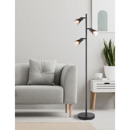 Globo - Stojacia lampa 3xE14/25W/230V čierna