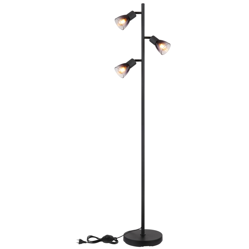 Globo - Stojacia lampa 3xE14/25W/230V čierna