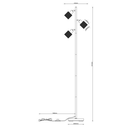 Globo - Stojacia lampa 3xE14/25W/230V