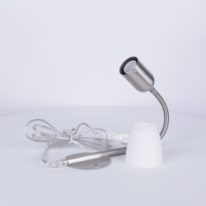 Globo - Flexibilná lampička 1xE14/40W/230V matný chróm