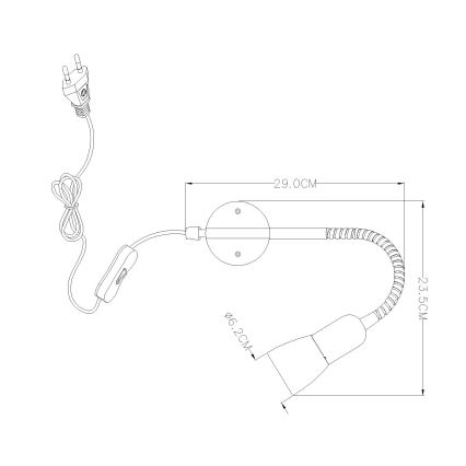 Globo - Flexibilná lampička 1xE14/40W/230V chróm