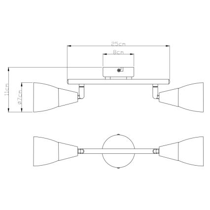 Globo - Luster 1xE27/60W/230V