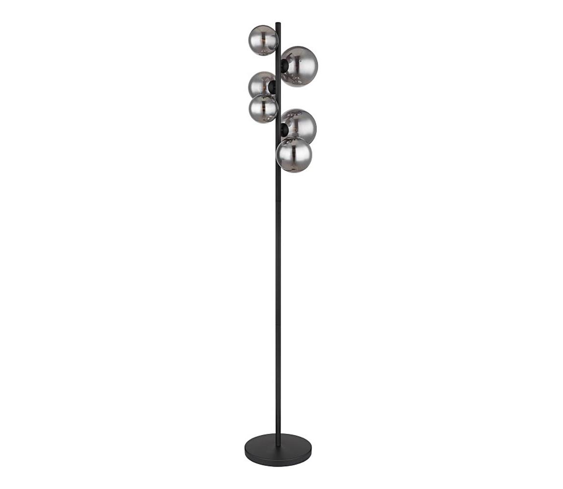Globo 56133-6S - LED Stojacia lampa RIHA 6xG9/3,5W/230V dymová/čierna 56133-6S