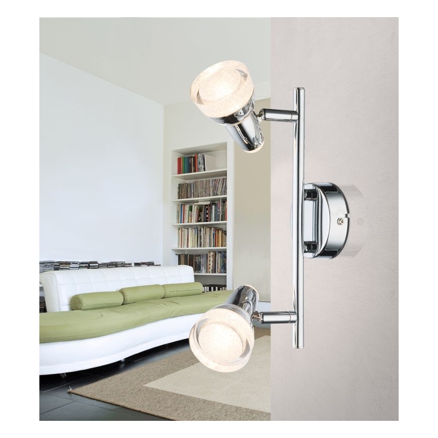 Globo - LED  Bodové svietidlo 2xLED/4W/230V lesklý chróm