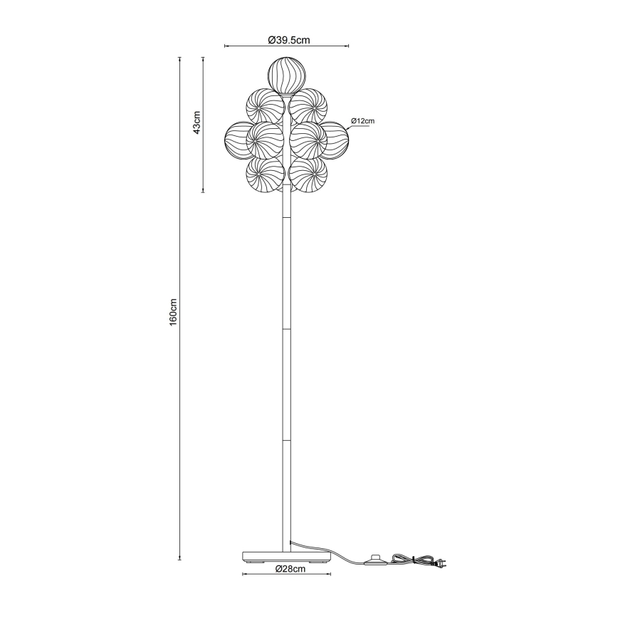 Globo - Stojacia lampa 13xG9/4W/230V