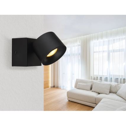 Globo - LED Nástenné bodové svietidlo LED/6W/230V čierna