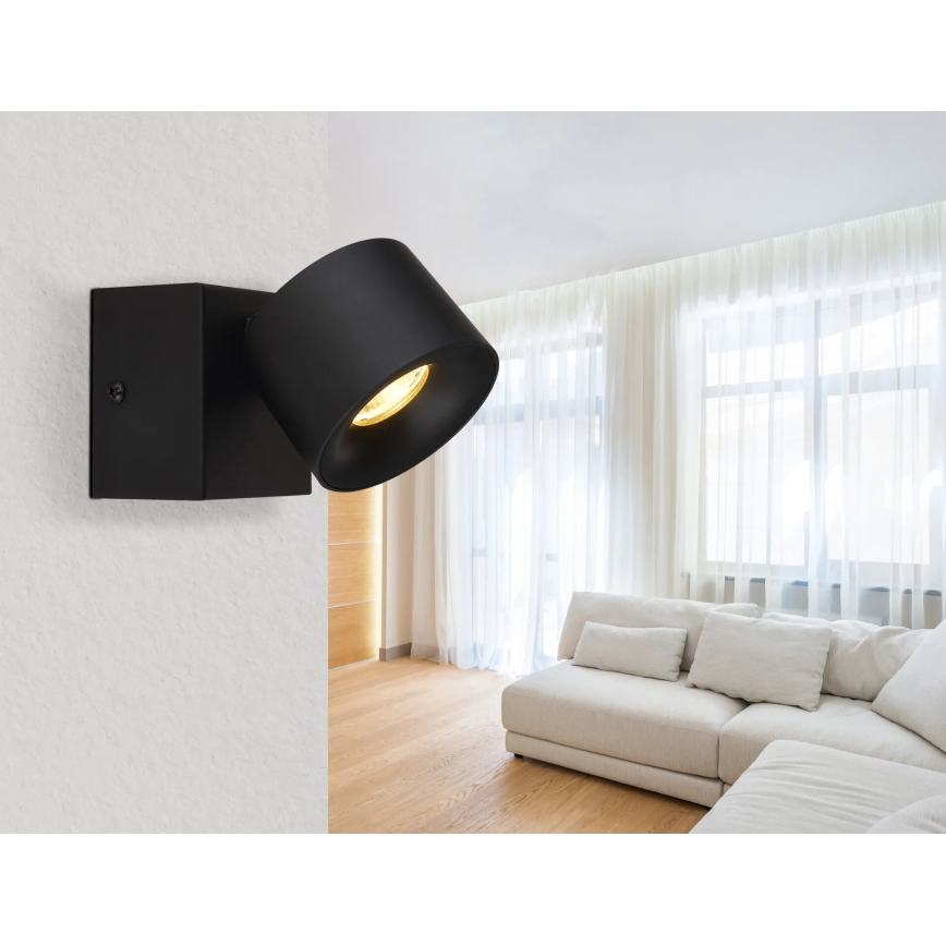 Globo - LED Nástenné bodové svietidlo LED/6W/230V čierna