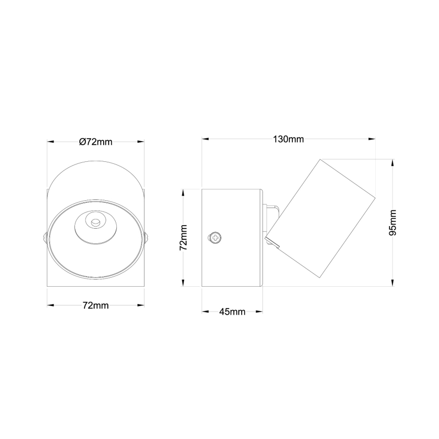 Globo - LED nástenné bodové svietidlo LED/6W/230V