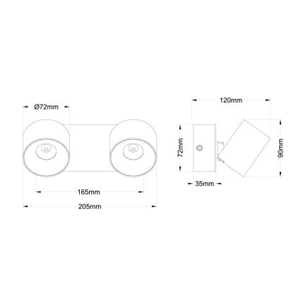 Globo - LED bodové svietidlo 2xLED/6W/230V