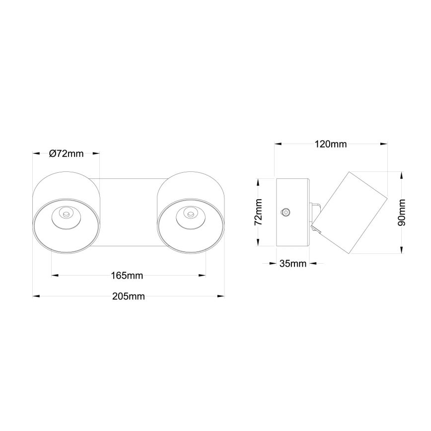 Globo - LED bodové svietidlo 2xLED/6W/230V