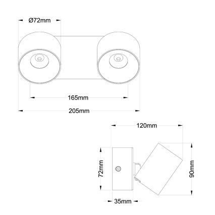 Globo - LED bodové svietidlo 2xLED/6W/230V