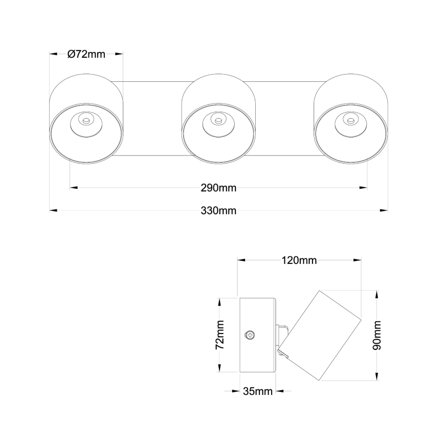 Globo - LED bodové svietidlo 3xLED/6W/230V