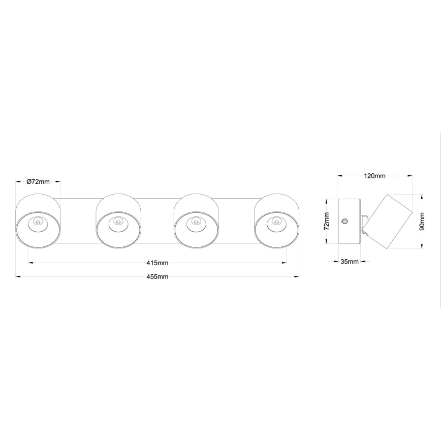 Globo - LED Bodové svietidlo 4xLED/6W/230V