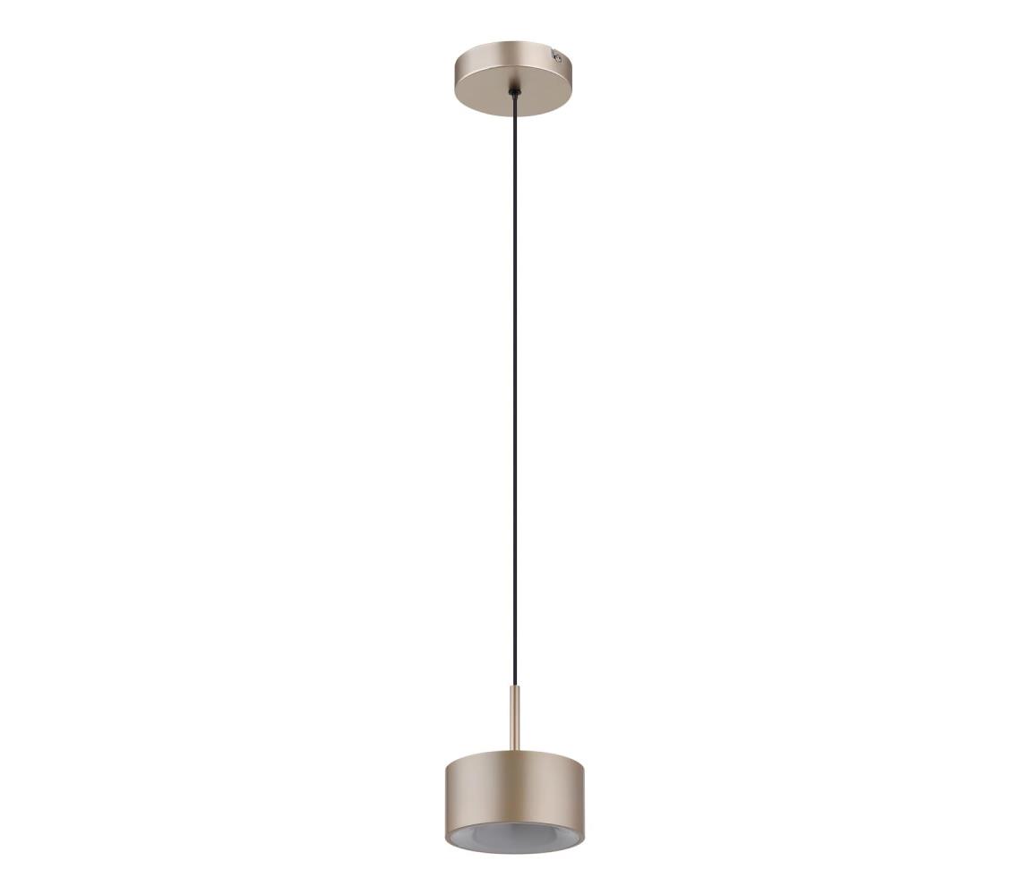 Globo 56964H - LED luster RAYMOND na lankách, LED/12W/230V, 3000K, priemer 15 cm, mosadz 56964H