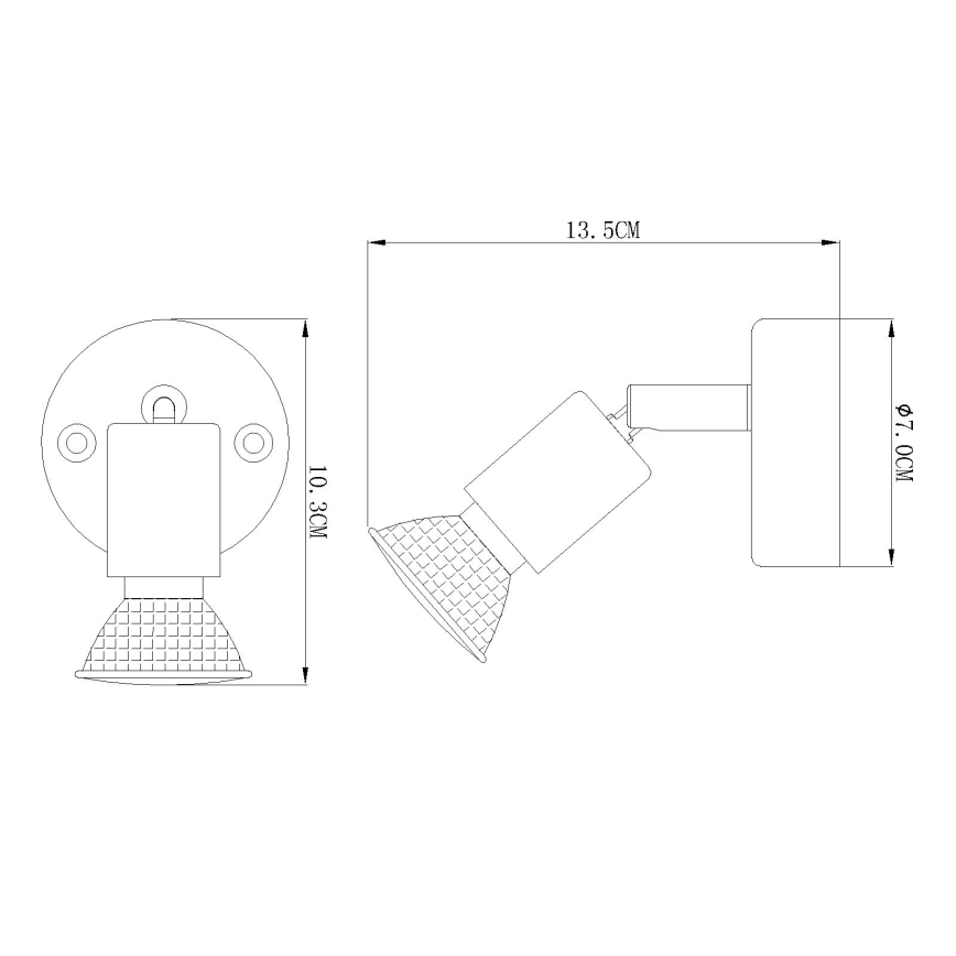 Globo - LED Nástenné bodové svietidlo 1xGU10/3W/230V