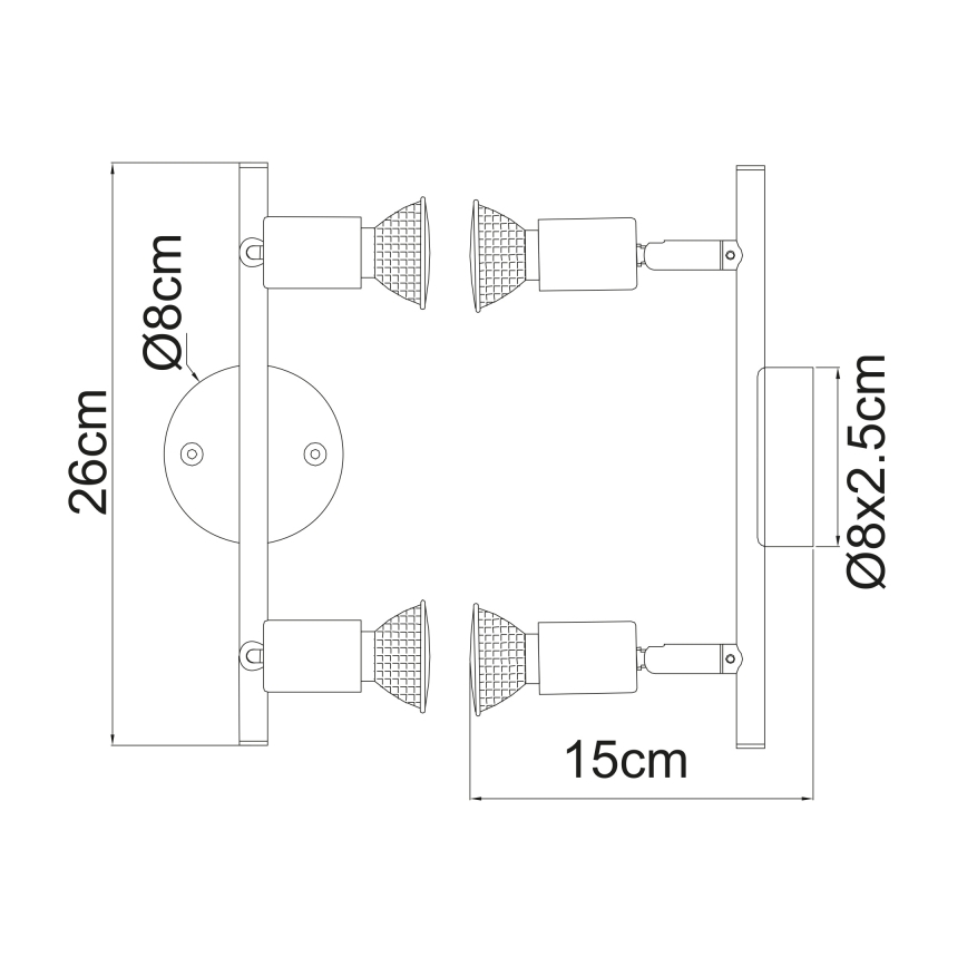 Globo - LED Bodové svietidlo 2xGU10/3W/230V