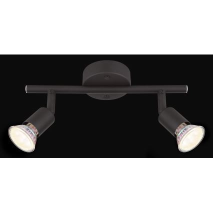 Globo - LED Bodové svietidlo 2xGU10/3W/230V čierna