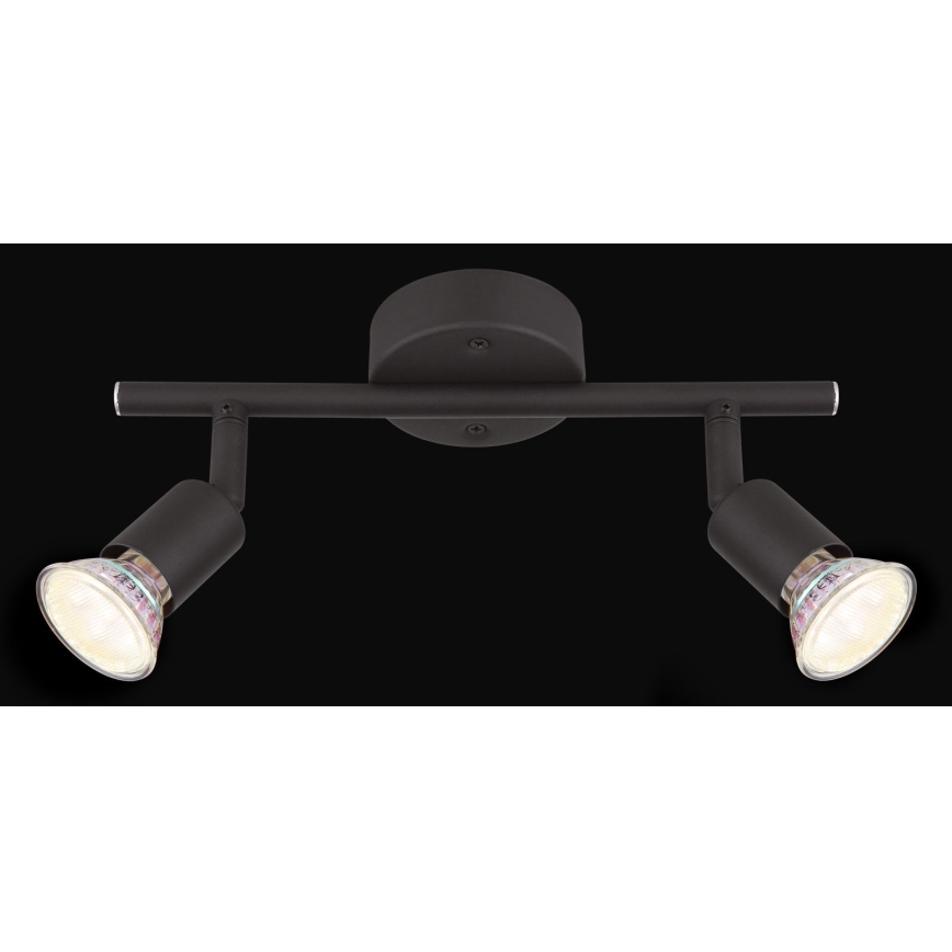 Globo - LED Bodové svietidlo 2xGU10/3W/230V čierna