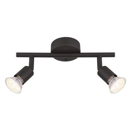 Globo - LED Bodové svietidlo 2xGU10/3W/230V čierna