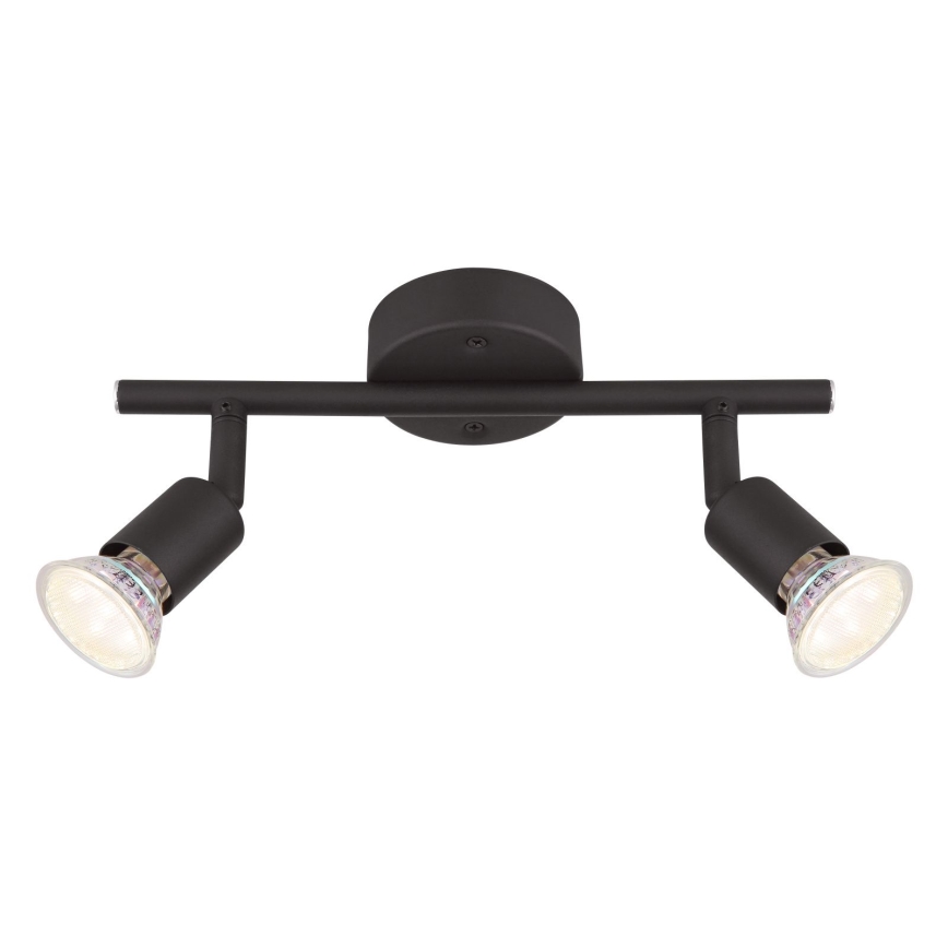 Globo - LED Bodové svietidlo 2xGU10/3W/230V čierna